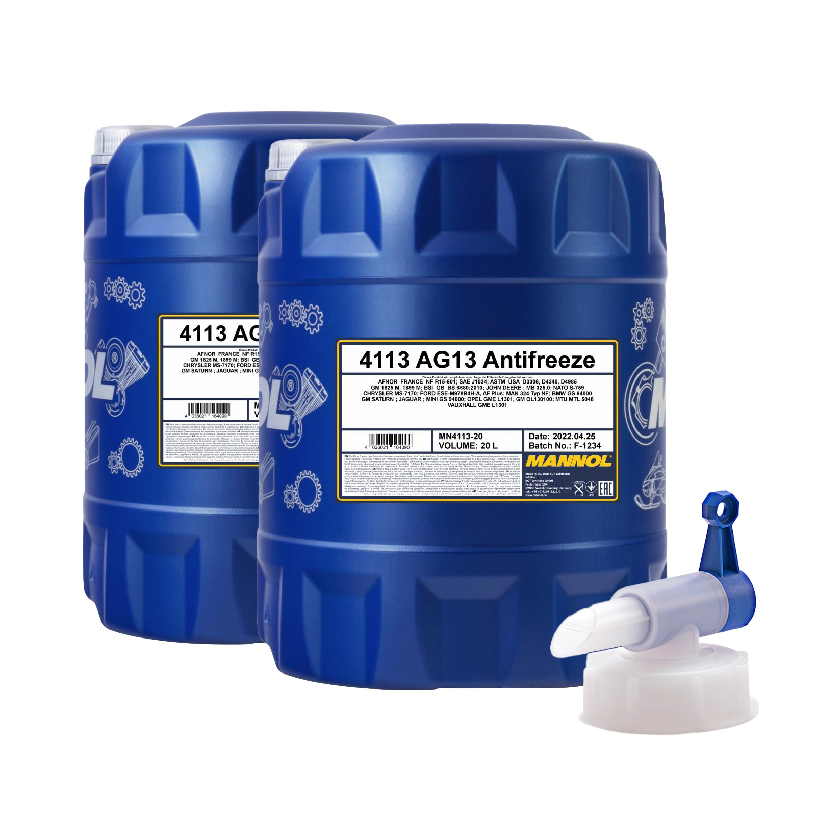 40 Liter MANNOL Hightec Antifreeze AG13 Kühlflüssigkeit +  Ablasshahn 40 Liter MANNOL Hightec Antifreeze AG13 Kühlflüssigkeit +  Ablasshahn