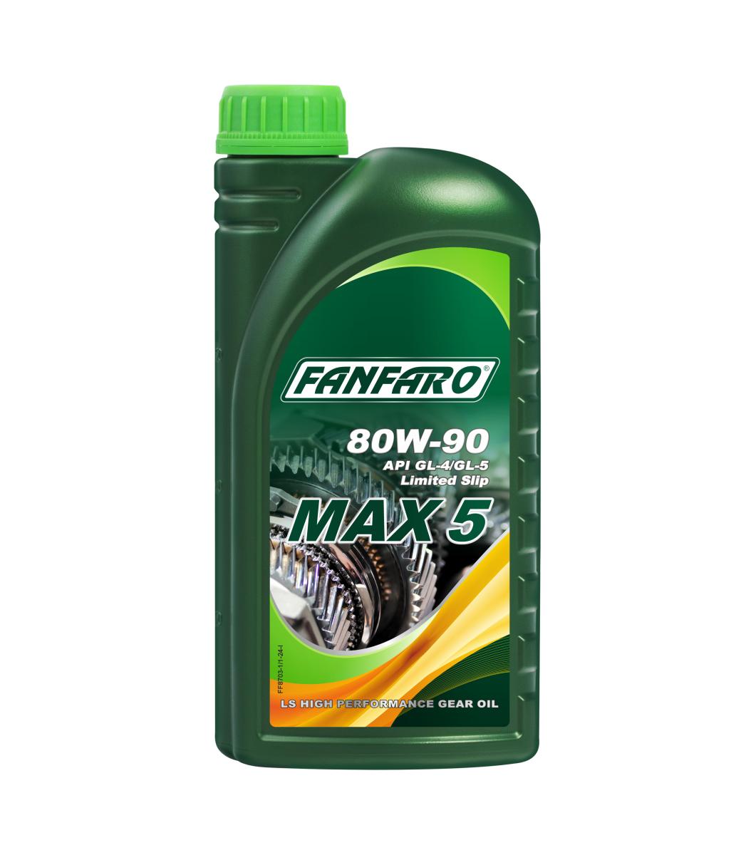 1 Liter FANFARO MAX 5 80W-90 API GL-4 GL-5 LS LS Getriebeöl MT1 AGMA 252.04