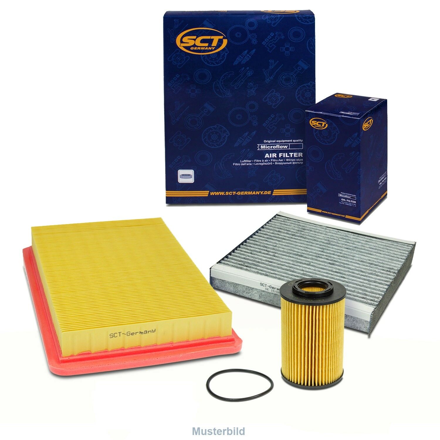 Inspektionskit Öl Luft Kombifilter f. Seat LEON ST Audi A3 VW GOLF VII SKODA