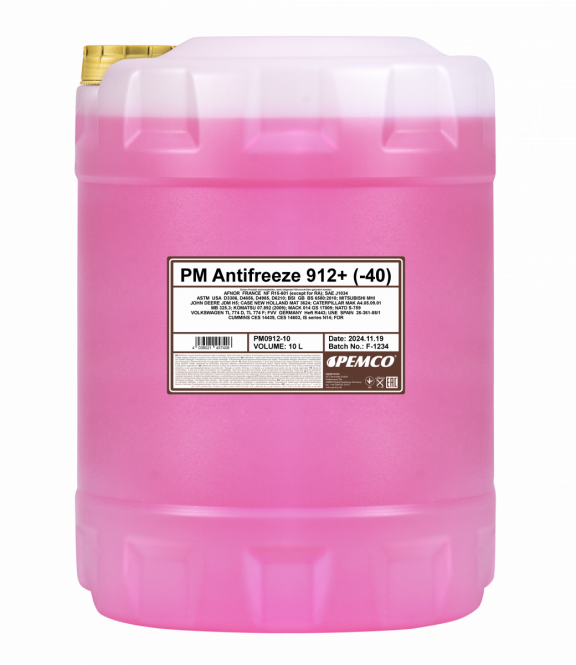 10 Liter PEMCO Antifreeze 912+ Kühlerfrostschutz bis -40C rot PM0912 10 Liter PEMCO Antifreeze 912+ Kühlerfrostschutz bis -40C rot PM0912