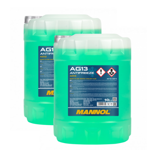 20 Liter (2x10) MANNOL hightech Antifreeze AG13 Frostschutz Fertiggemisch grün -40°C G13