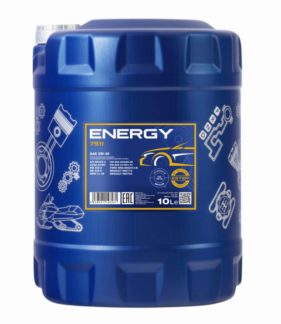 30 Liter (3x10) MANNOL Energy 5W-30 7511 API SN/CH-4 MB 229.3 VW 502.00 Motoröl