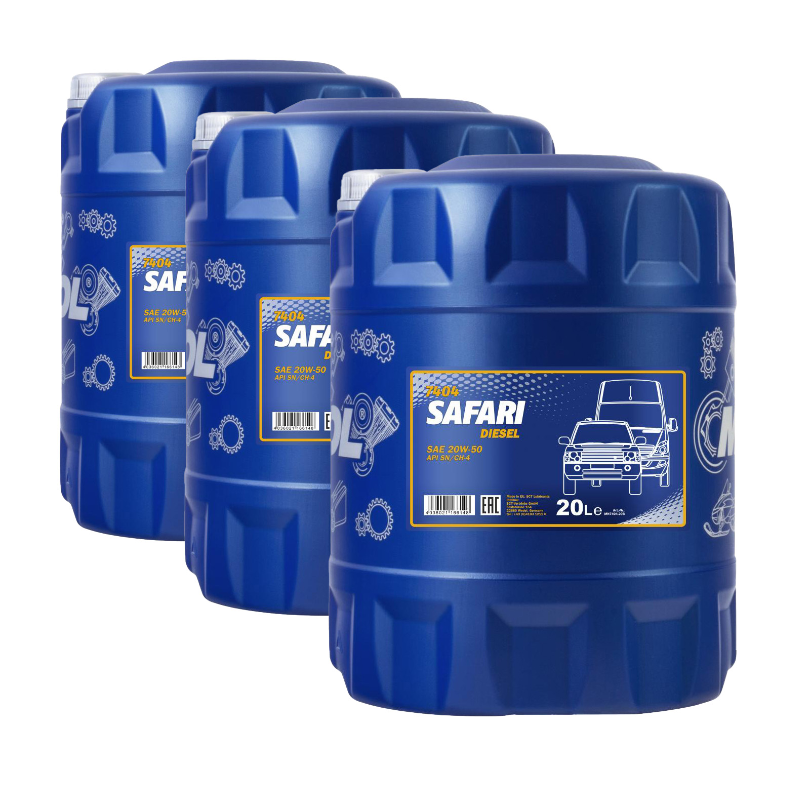 60 Liter MANNOL Schmierstoff Safari 20W-50 20W50 Motoröl ÖL 4036021166148