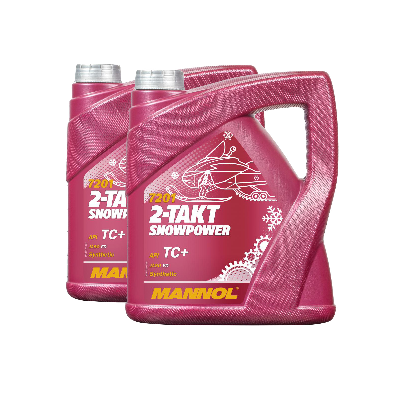 8 Liter (2x4) MANNOL 2-Takt Snowpower API TC+ Motoröl Schneemobilöl
