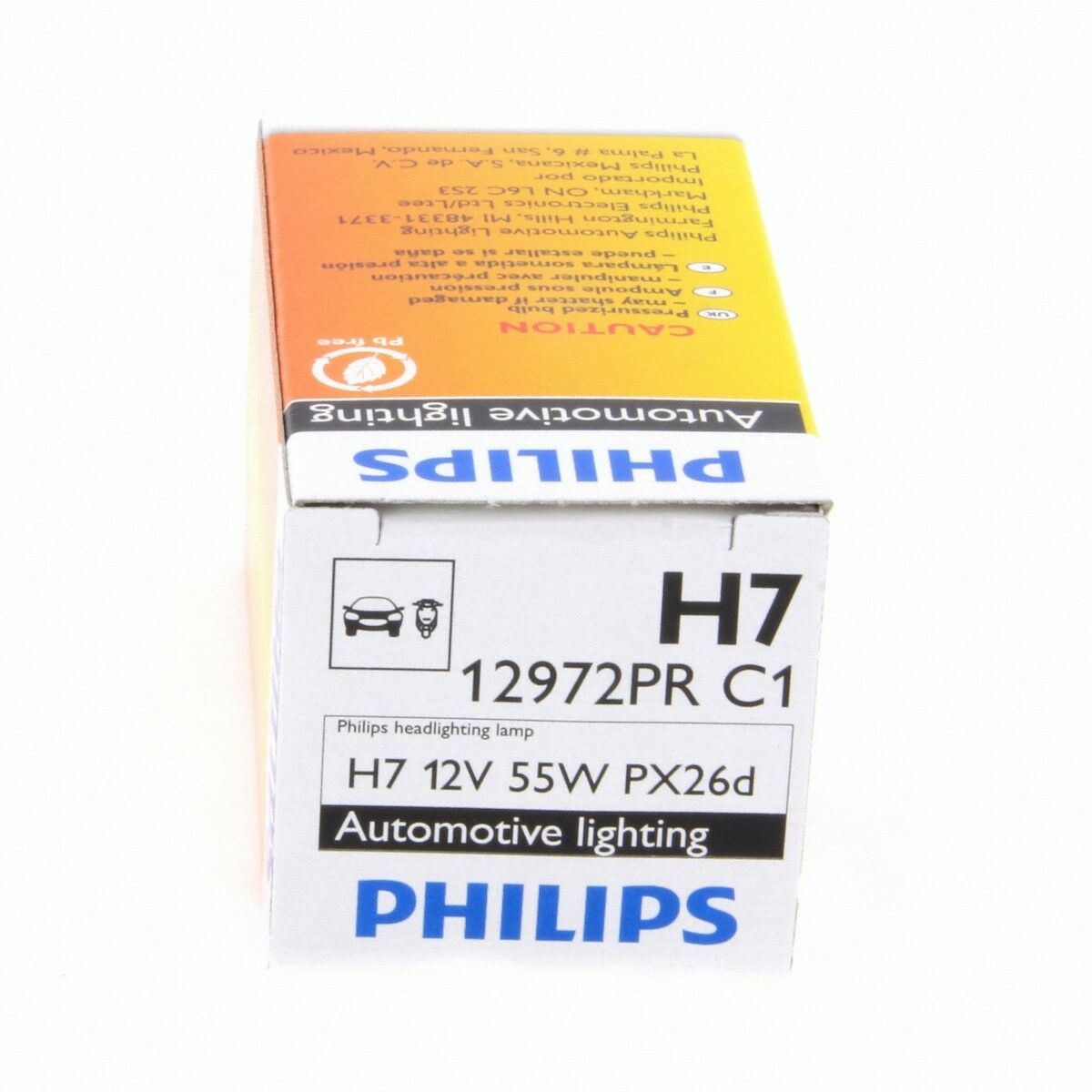 H7 Philips Vision Halogenlampe bis zu 30% mehr Licht 12972PR single 1 Stück