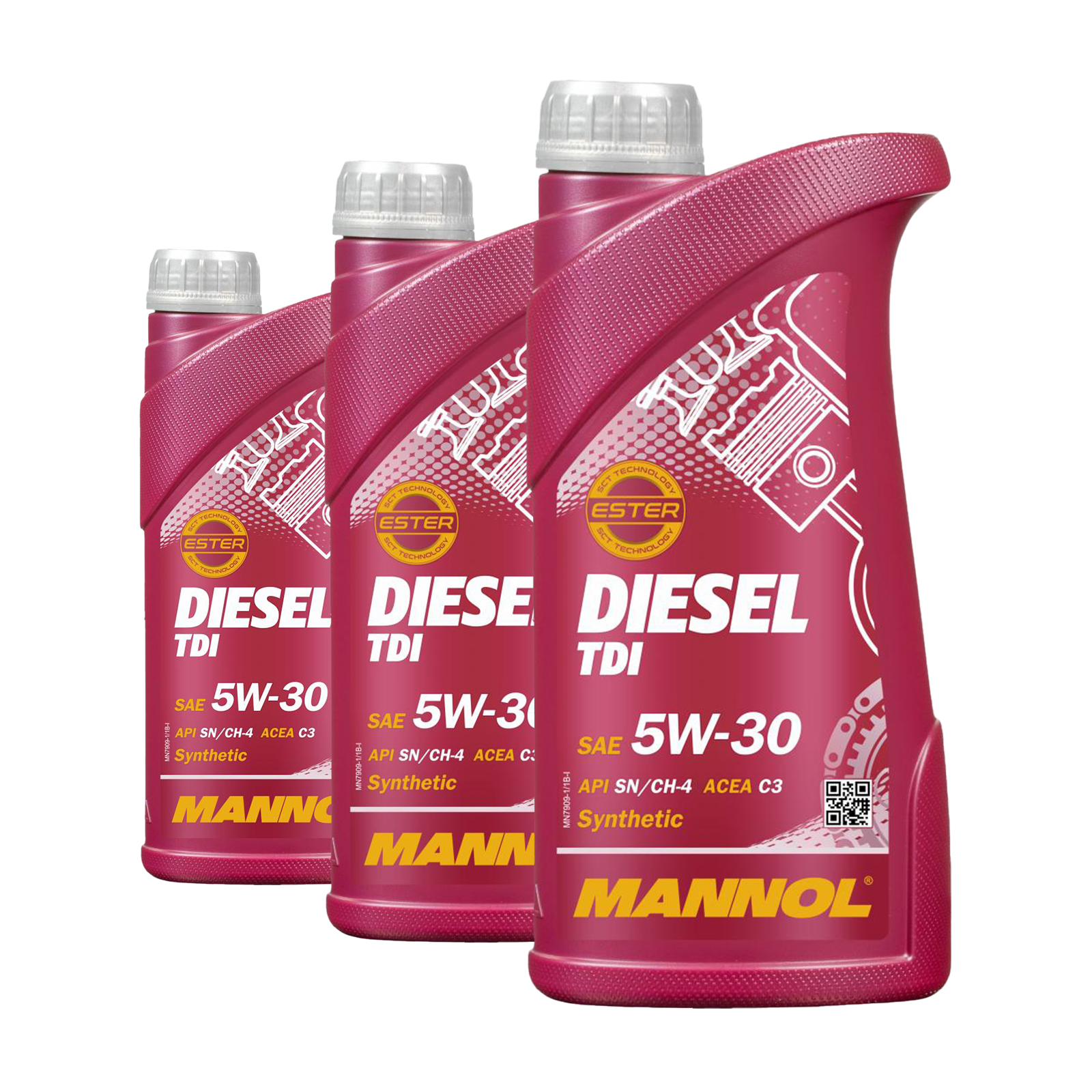 3 Liter (3x1) MANNOL Diesel TDI 5W-30 API SN CH-4 Motoröl 5W30 4036021101361
