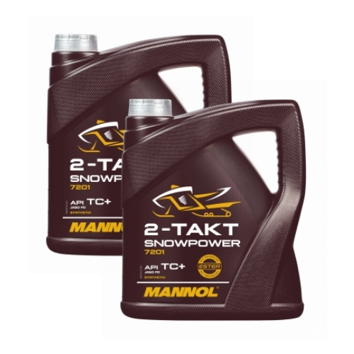 8 Liter (2x4) MANNOL 2-Takt Snowpower API TC+ Motoröl Schneemobilöl