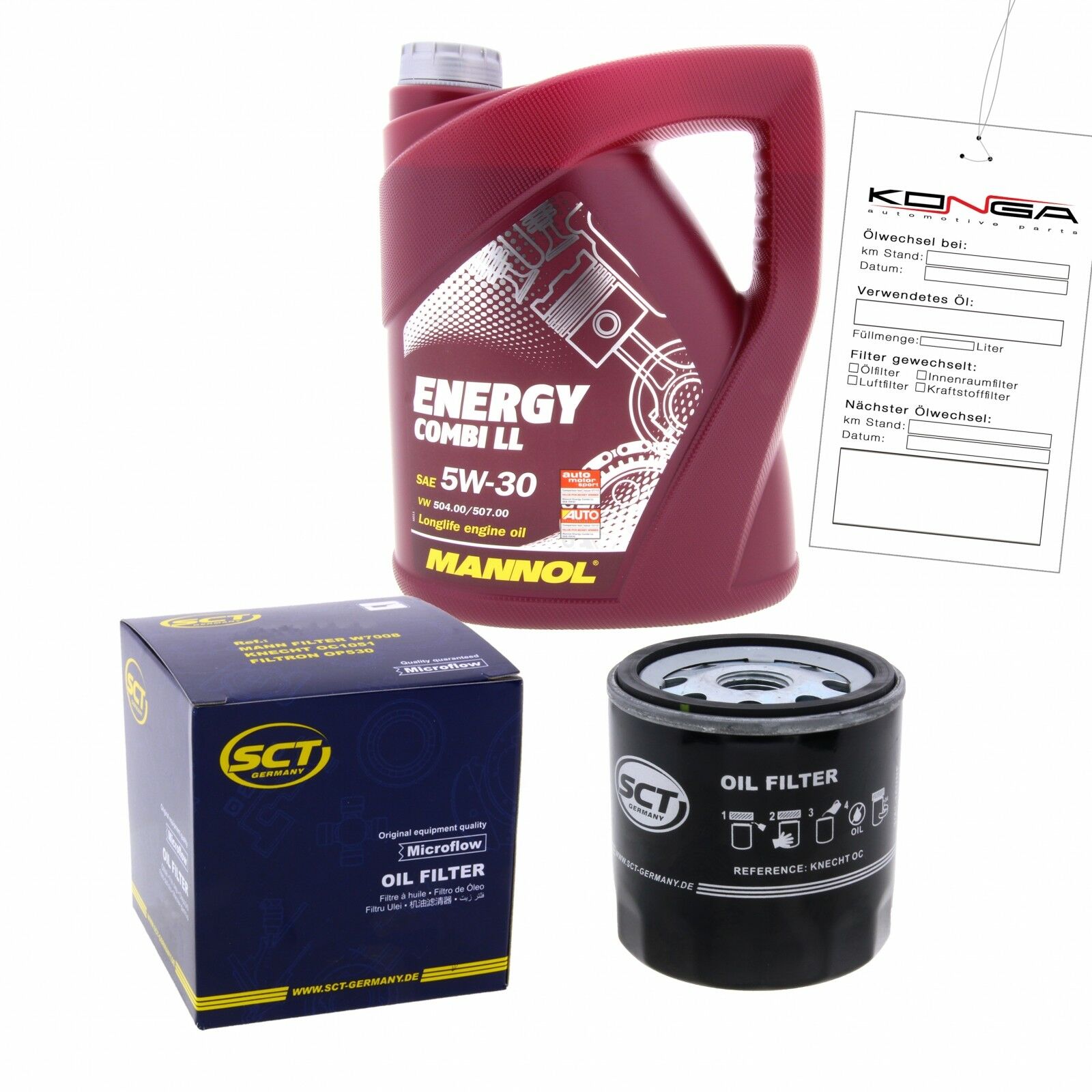 Inspektionskit MANNOL Combi LL 5W-30 für Audi A3 Cabriolet 2.0 Tfsi Q5 Quattro