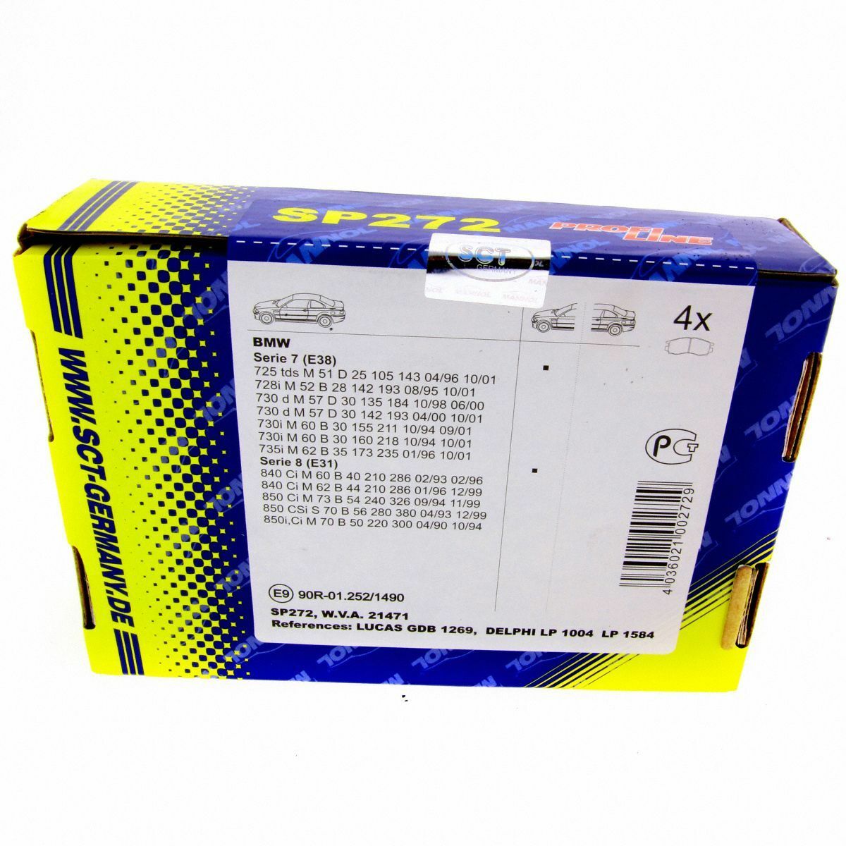 *** SCT Bremsbeläge SP 272 PR Bremsklötze Bremsbelagsatz vorne BMW