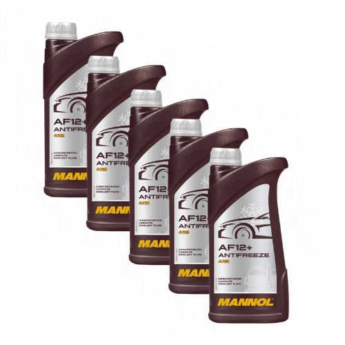5 L (5x1) MANNOL 4112 Longlife Antifreeze AF12+ Kühlerfrostschutz Konzentrat rot G12+