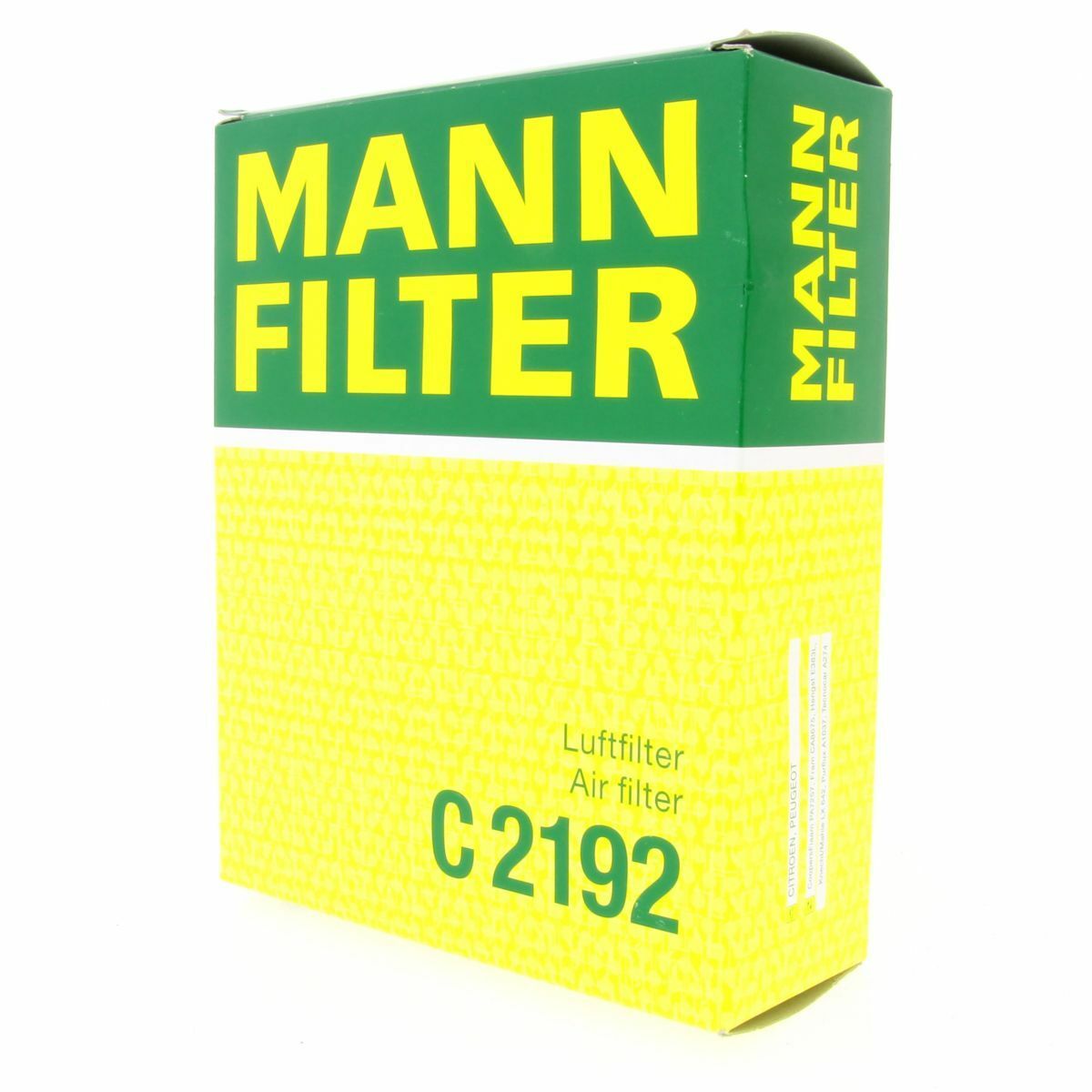 MANN Luftfilter C2192 Filter Citroen Xsara N1 Peugeot 206 CC 2D