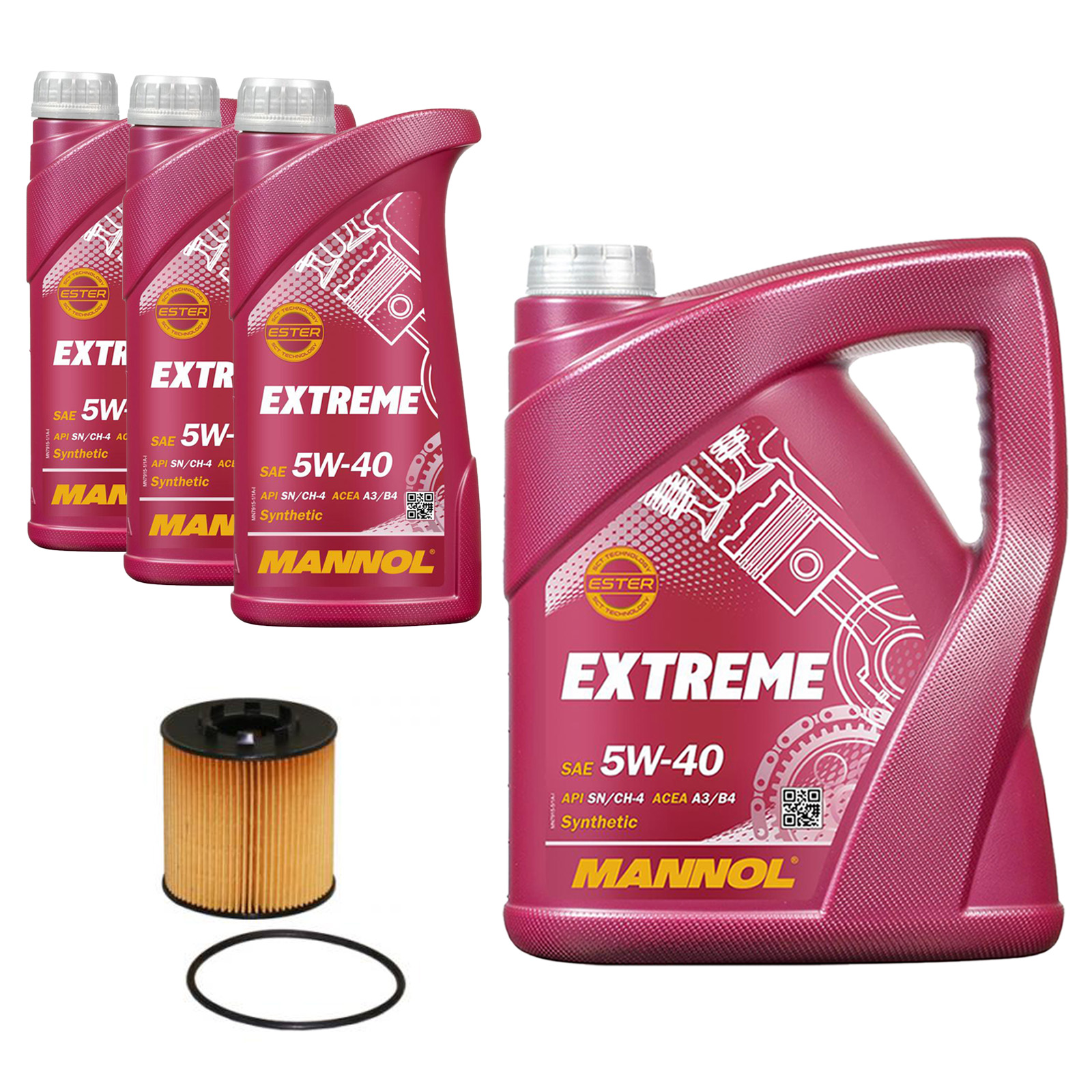 Inspektionskit MANNOL Extreme 5W-40 passend für Nissan Primastar Bus dCi 115 Kasten 90