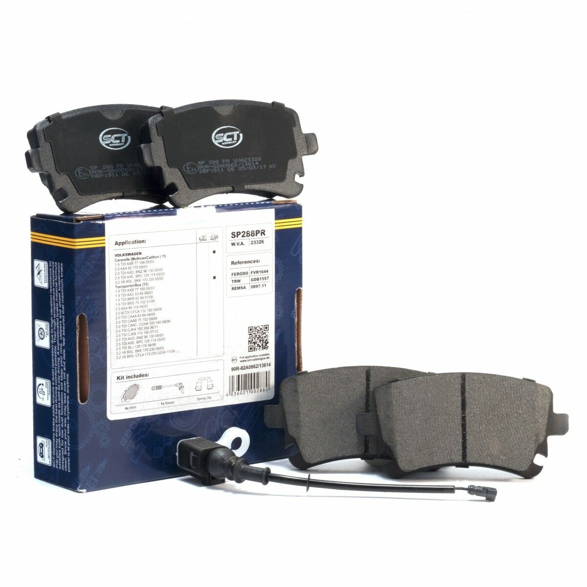 SCT Bremsbeläge SP288PR Bremsklötze Bremsbelagsatz Bremsen hinten passend für VW VAG