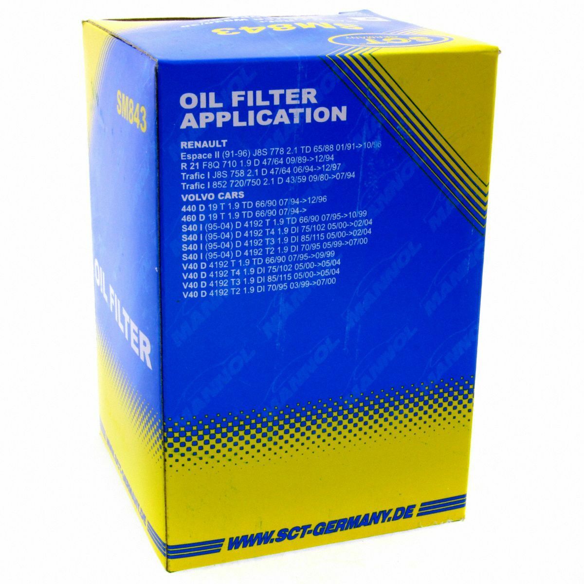 SCT Ölfilter SM843 Filter Motorfilter Servicefilter Anschraubfilter passend für Volvo