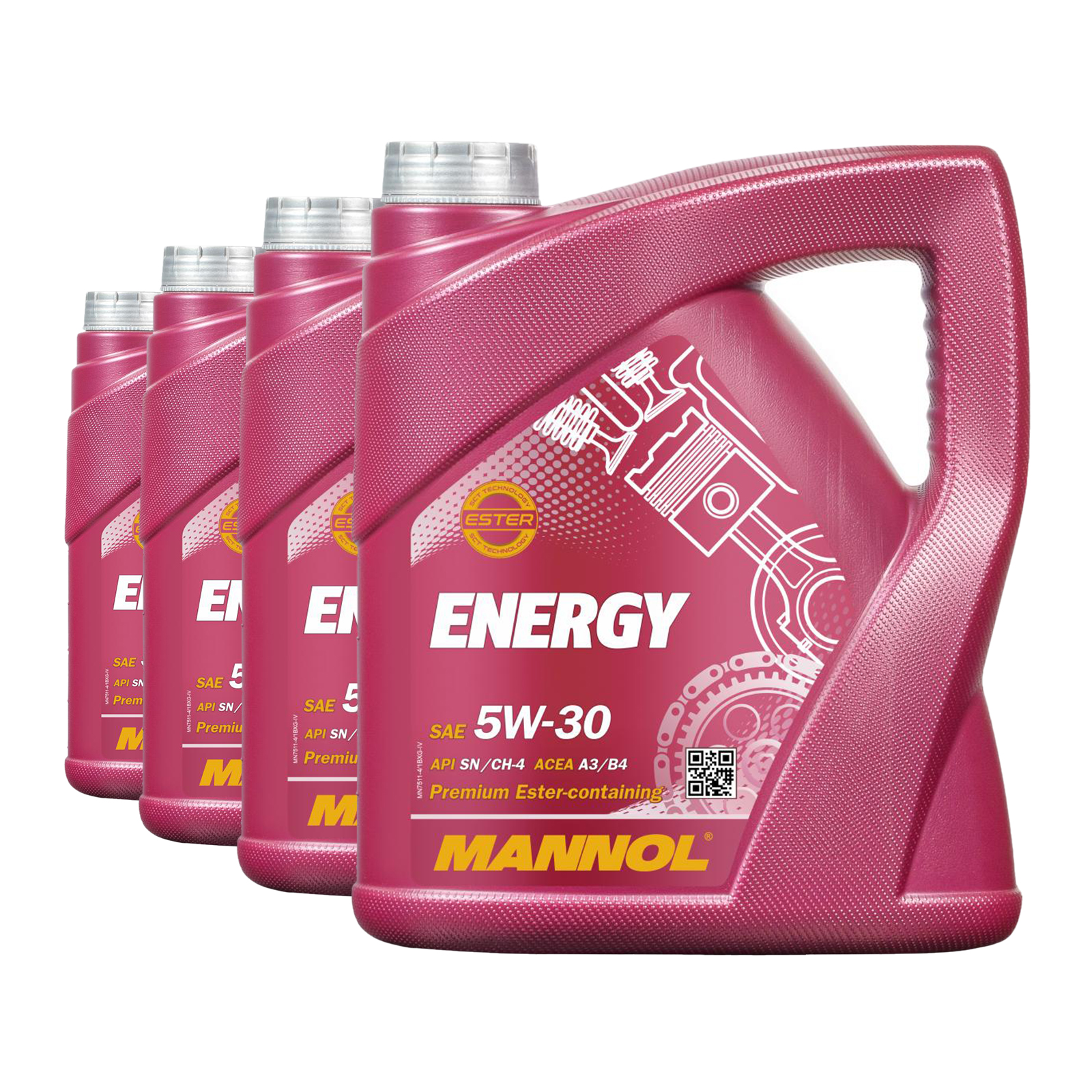16 Liter (4x4) MANNOL Energy 5W-30 7511 API SN/CH-4 MB 229.3 A3/B4 Motoröl 