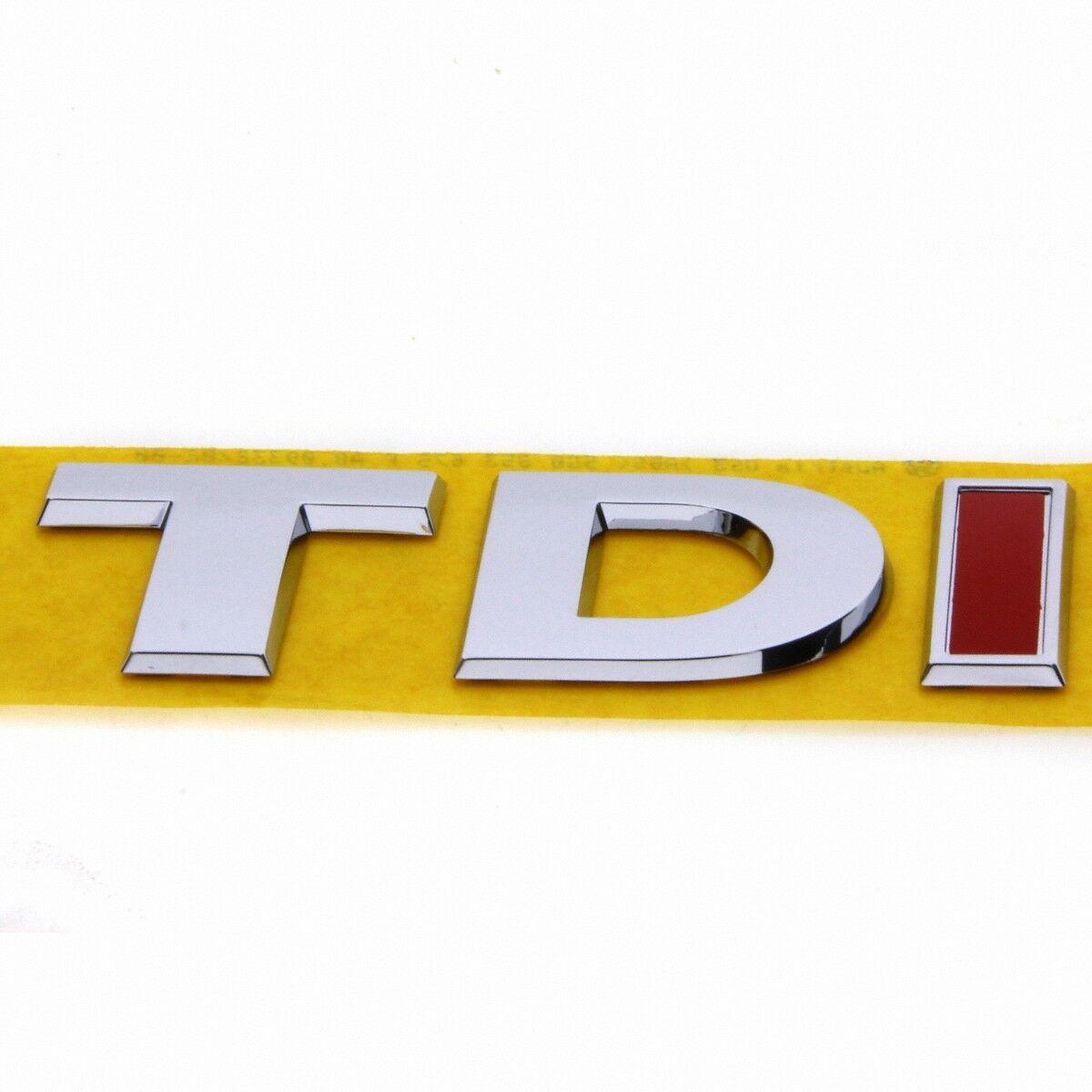 Original VW Emblem TDI 5G0853675F 78mm Volkswagen Schriftzug Silber Rot