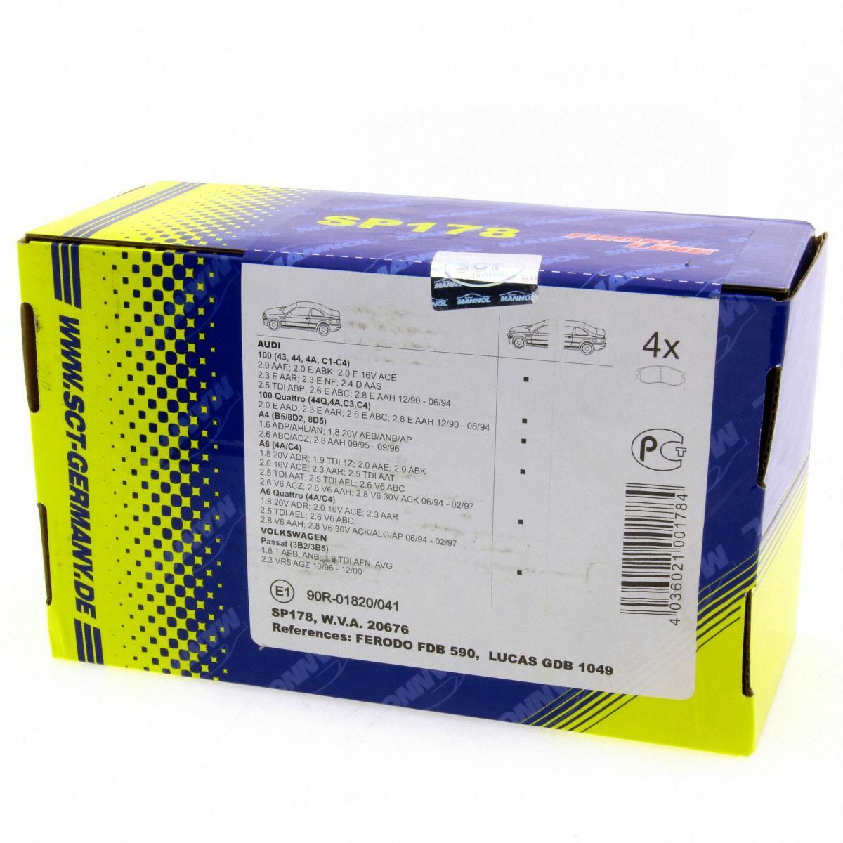 SCT Bremsbeläge SP178PR Bremsklötze Bremsbelagsatz Audi VW Bremsen vorne