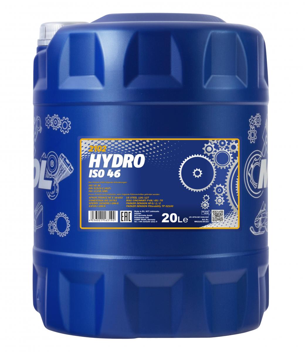 20 Liter MANNOL Schmierstoff Hydro ISO 46  Hydrauliköl HLP 46 DIN 51524
