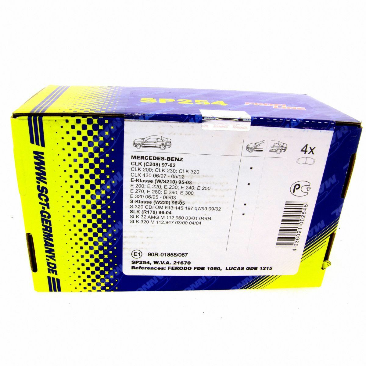 SCT Bremsbeläge SP 254 Bremsklötze Bremsbelagsatz vorne Mercedes