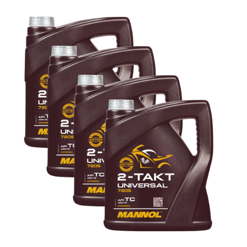 16 Liter (4x4) MANNOL 2-Takt Universal 7205 API TC JASO FB ISO L-EGB Motorradöl
