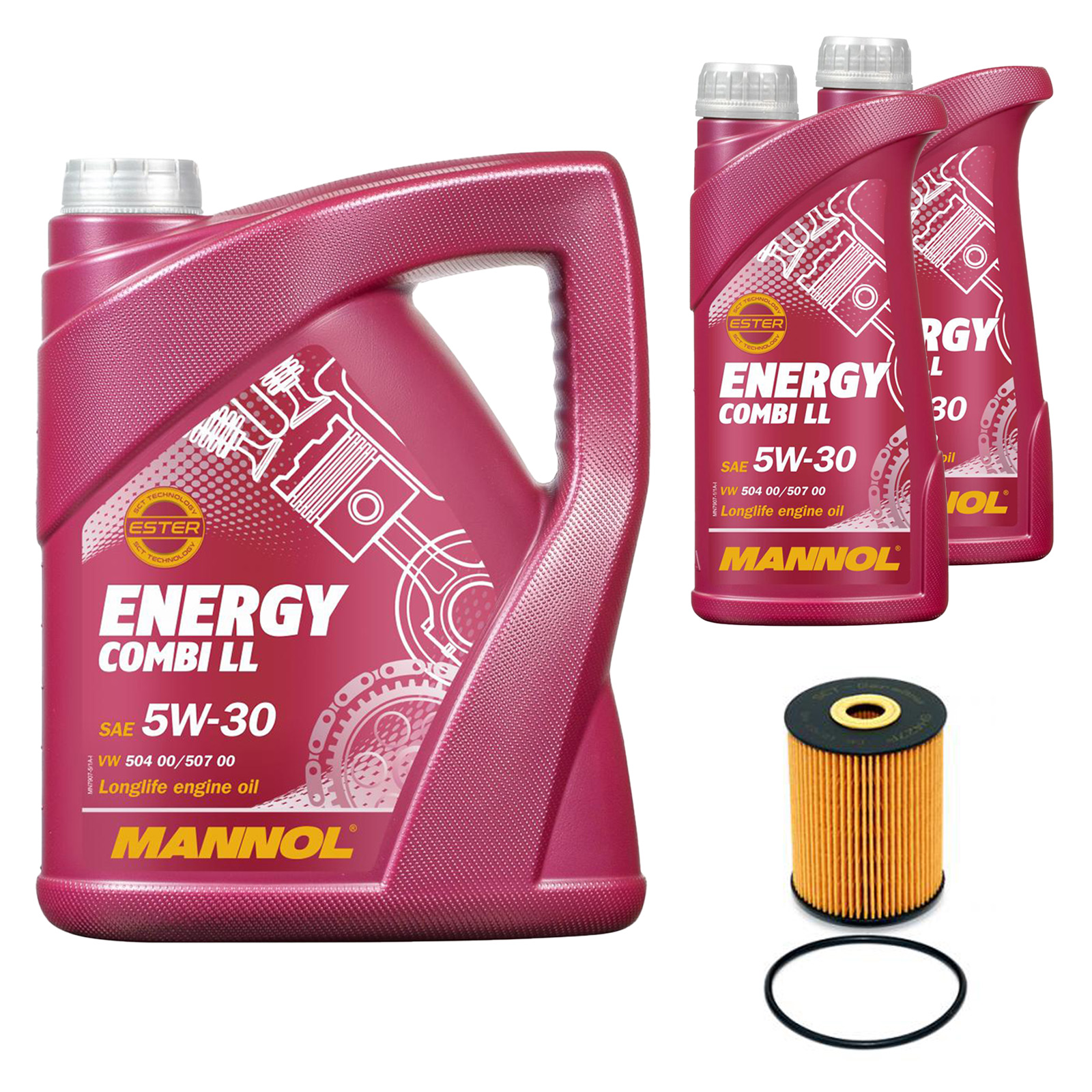Inspektionskit MANNOL Combi LL 5W-30 für Porsche Cayenne 3.2