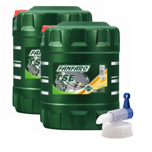 40 Liter FANFARO TSE 5W-30 SN CH-4 Motoröl A3 B3 MB 229.1 VW 505.00 + Ablasshahn