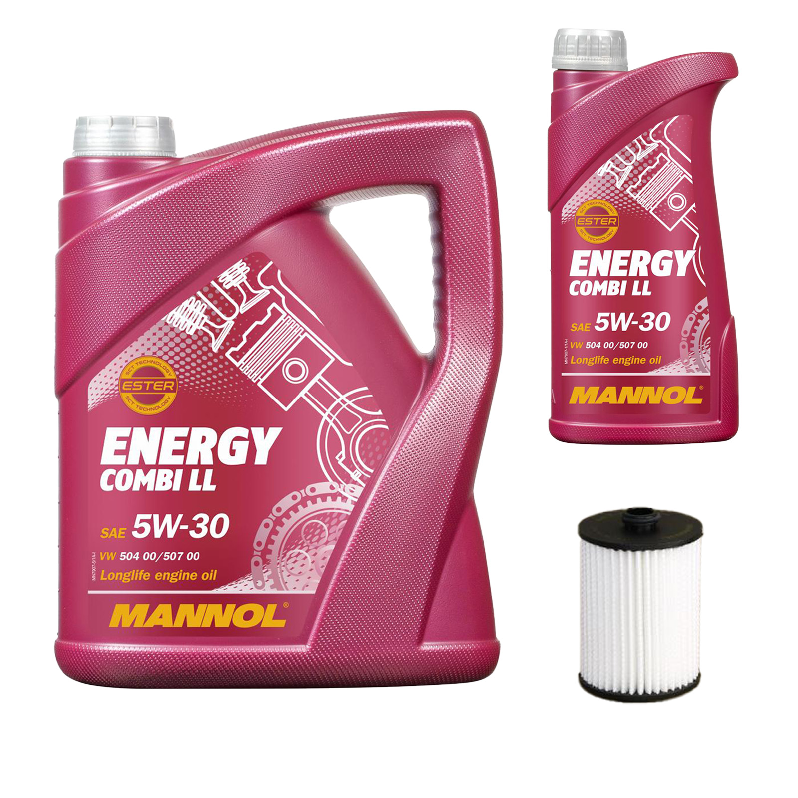 Inspektionskit MANNOL Combi LL 5W-30 passend für Skoda Superb 3.6 V6 4x4 Kombi Set2
