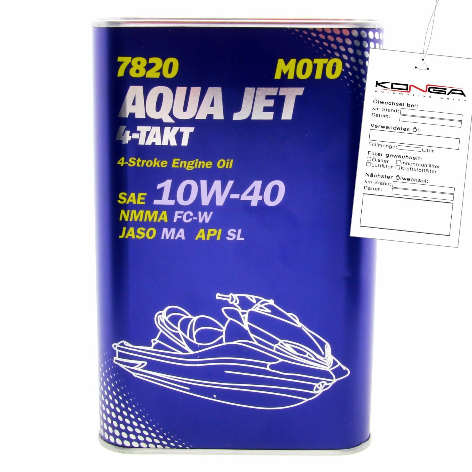 1 Liter MANNOL 7820 Aqua Jet 4-Takt 10W-40 API SL Motoröl 10W40