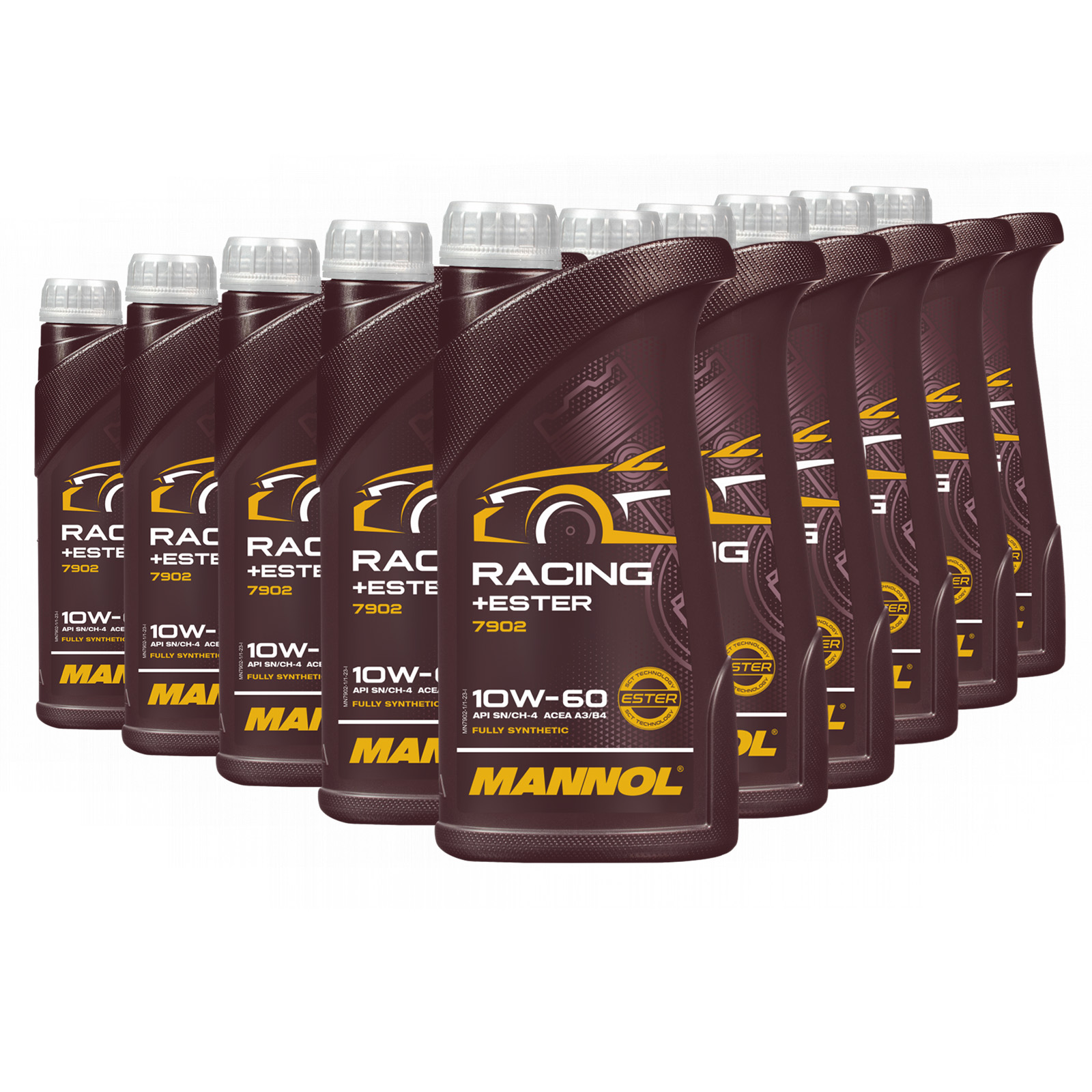10 Liter (10x1) MANNOL Racing Ester 10W-60 API SN CH-4 Motoröl ACEA A3/B4