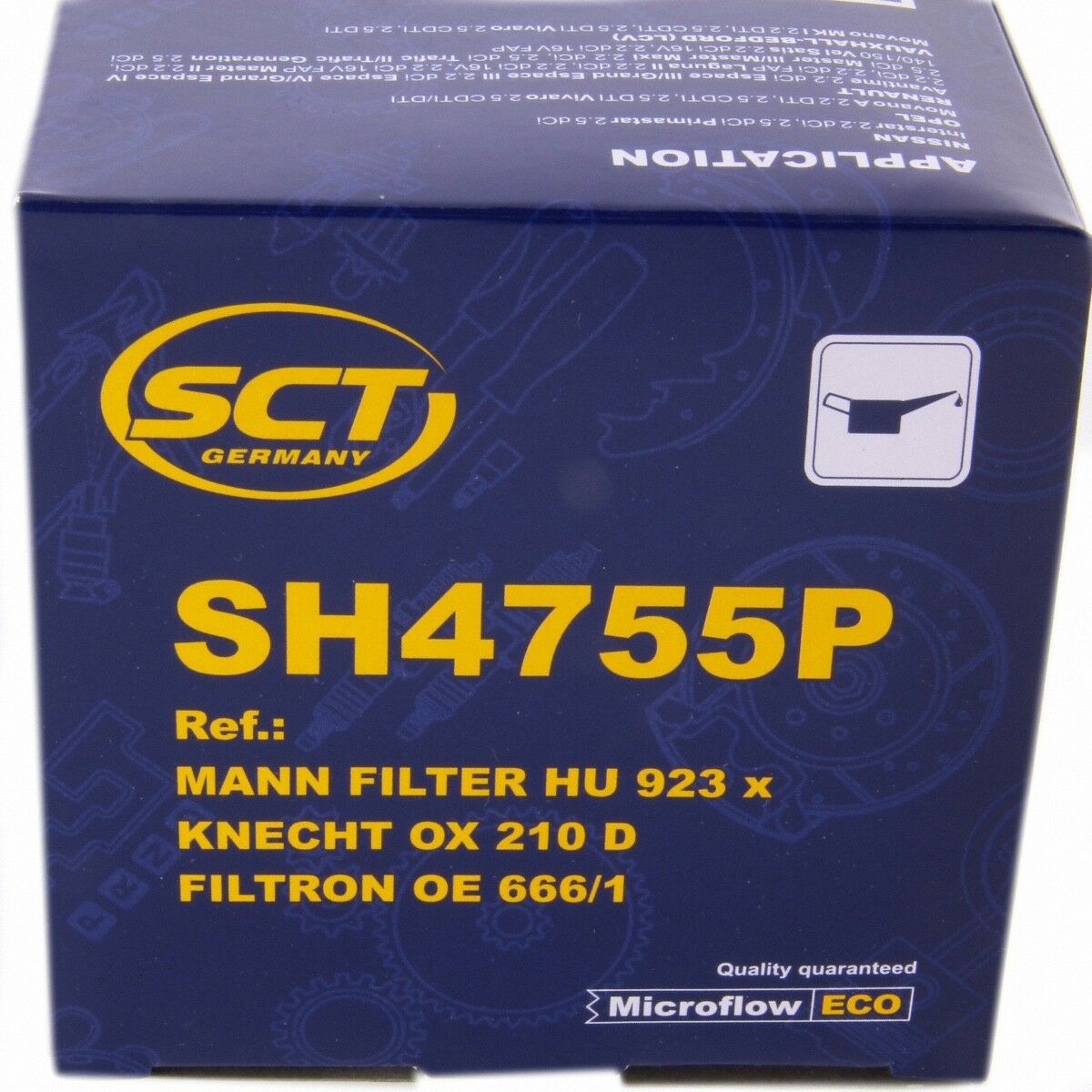 SCT Ölfilter SH4755P Filter Servicefilter Patronenfilter passend für Nissan Opel Renault