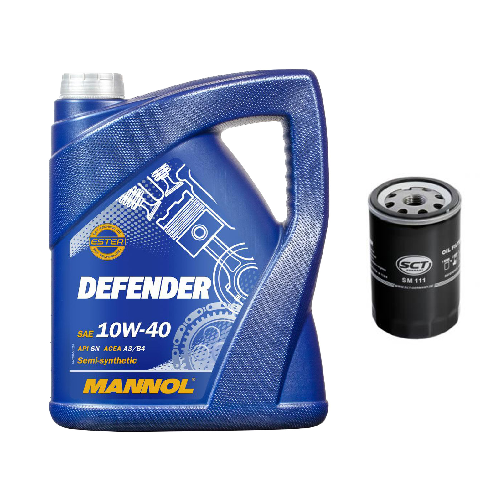 Inspektionskit MANNOL Defender 10W-40 passend für Audi 80 2.0 E 16v Coupe 2.6 2.8 S2 S2
