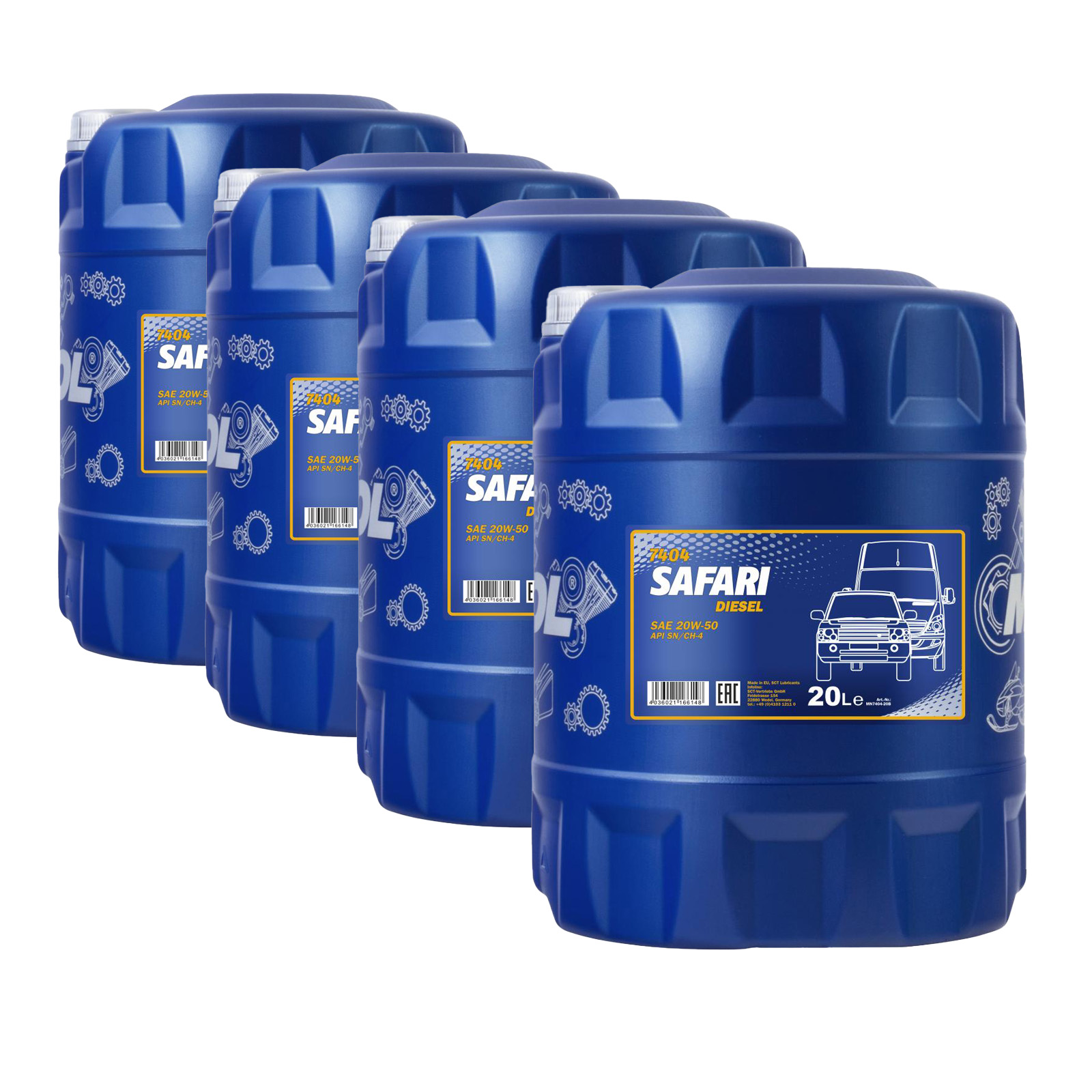 80 Liter MANNOL Schmierstoff Safari 20W-50 20W50 Motoröl ÖL 4036021166148