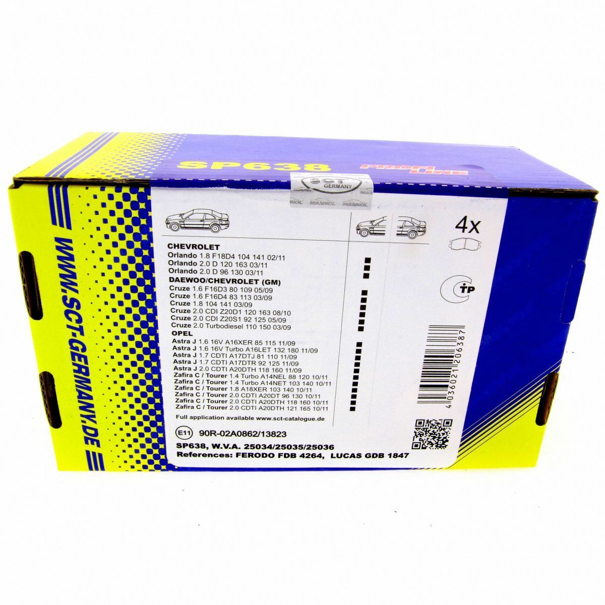 SCT Bremsbeläge SP 638 Bremsklötze Bremsbelagsatz vorne Opel Daewoo