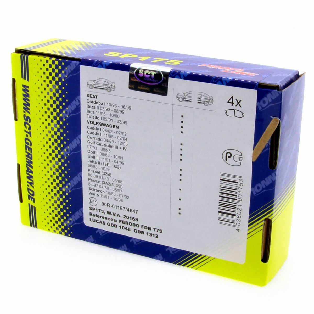 SCT Bremsbeläge SP175PR Bremsklötze Bremsbelagsatz passend für VW VAG Bremsen vorne