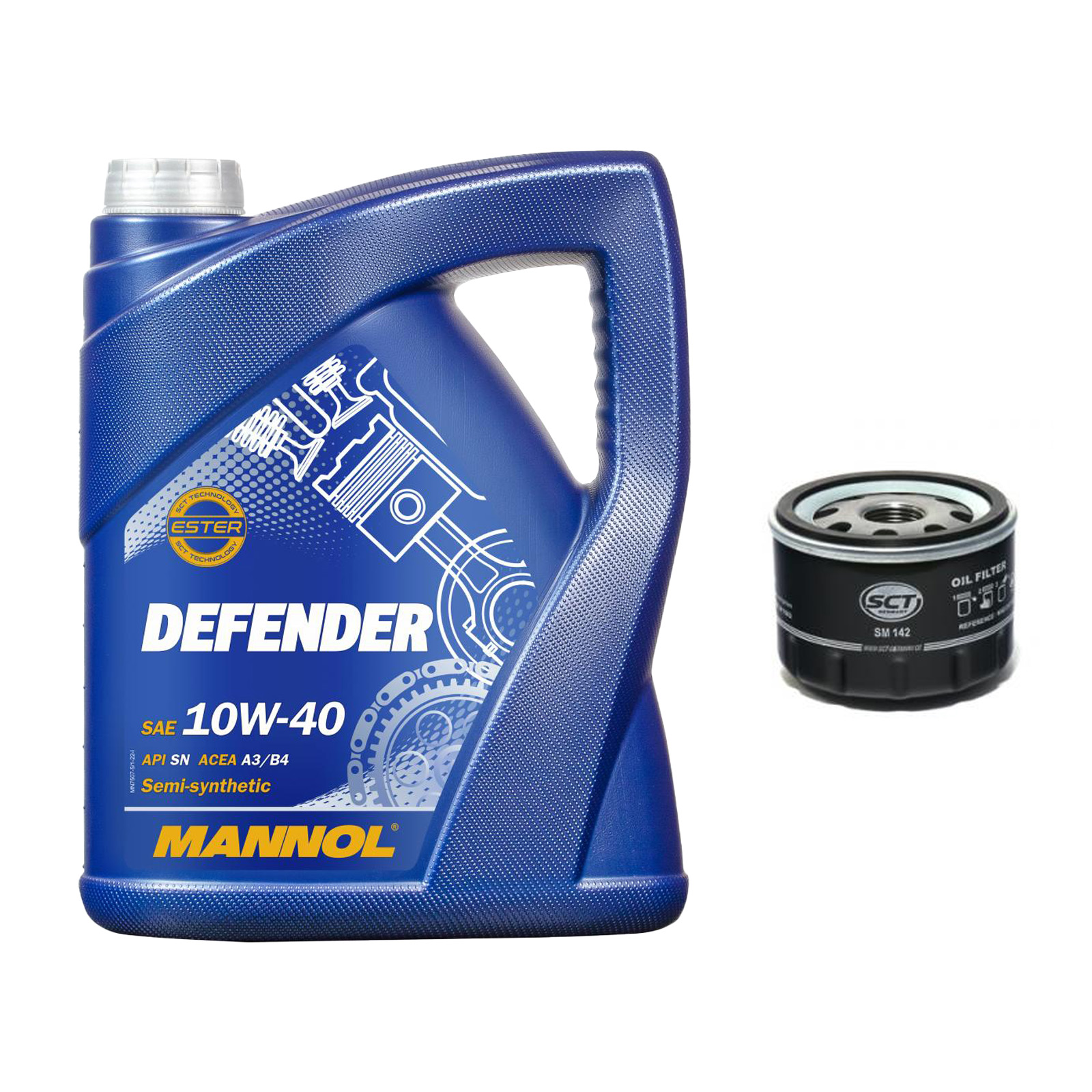 Inspektionskit MANNOL Defender 10W-40 für Alfa Romeo 166 2.4 Jtd