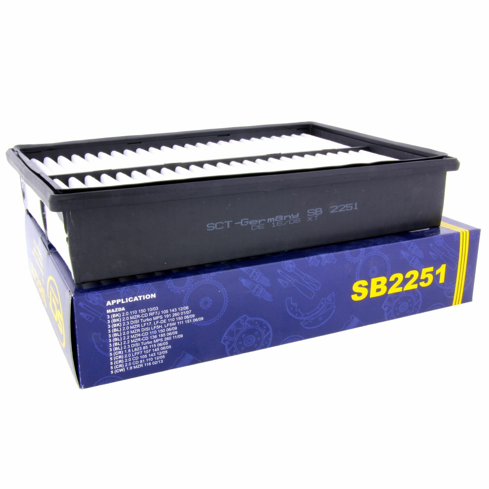 SCT Luftfilter SB2251 Motorfilter Servicefilter Ersatzfilter passend für Mazda 3