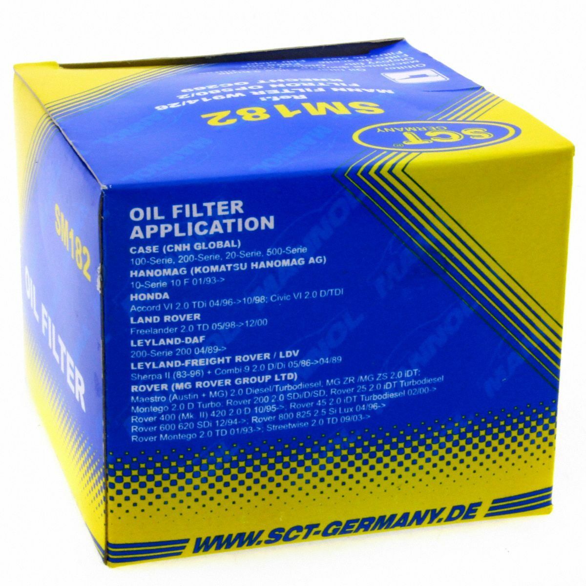 SCT Ölfilter SM182 Filter Motorfilter Servicefilter Anschraubfilter passend für Honda Land Rover MG