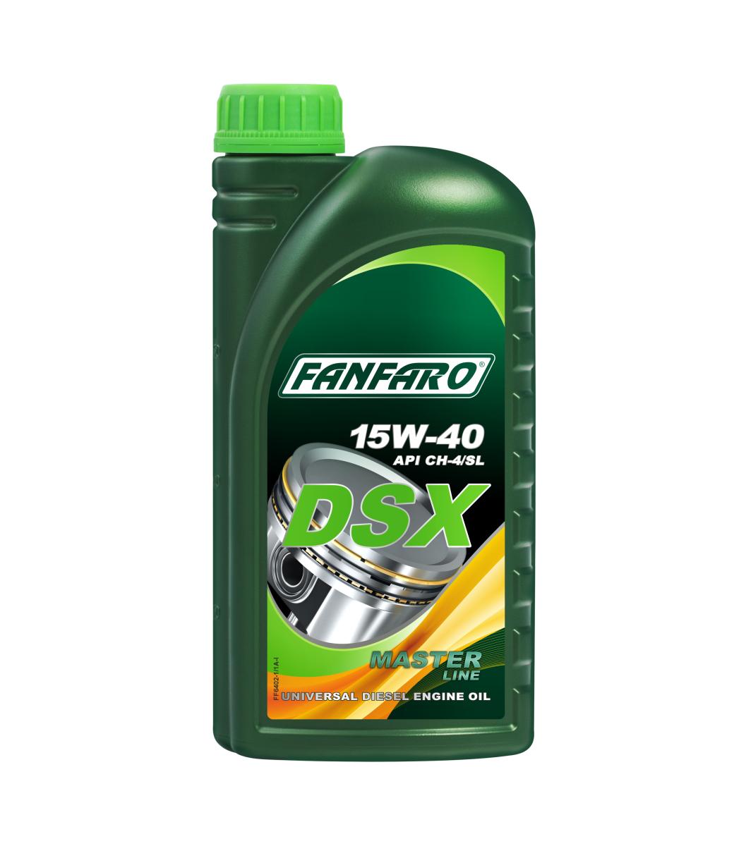 1 Liter FANFARO DSX 15W-40 CH-4/SL Motoröl E3 B3 A3 passend für VW 505.00 501.00 MB 229.1