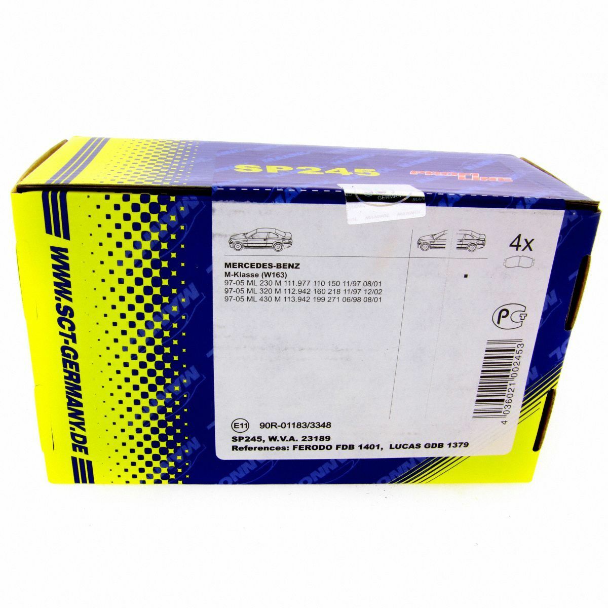 SCT Bremsbeläge SP 245 Bremsklötze Bremsbelagsatz hinten Mercedes