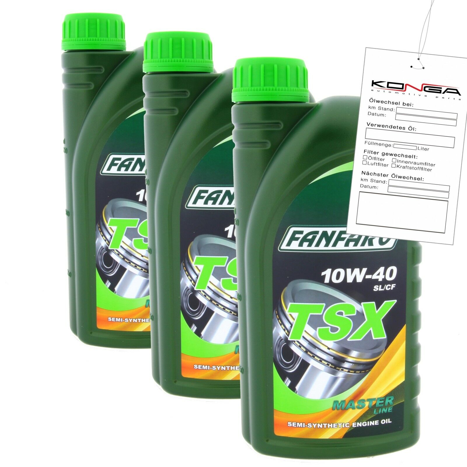 3 Liter FANFARO TSX 10W-40 SN Motoröl MB 229.1 passend für VW 501.01 505.00 Economy-Class-Motorenöl