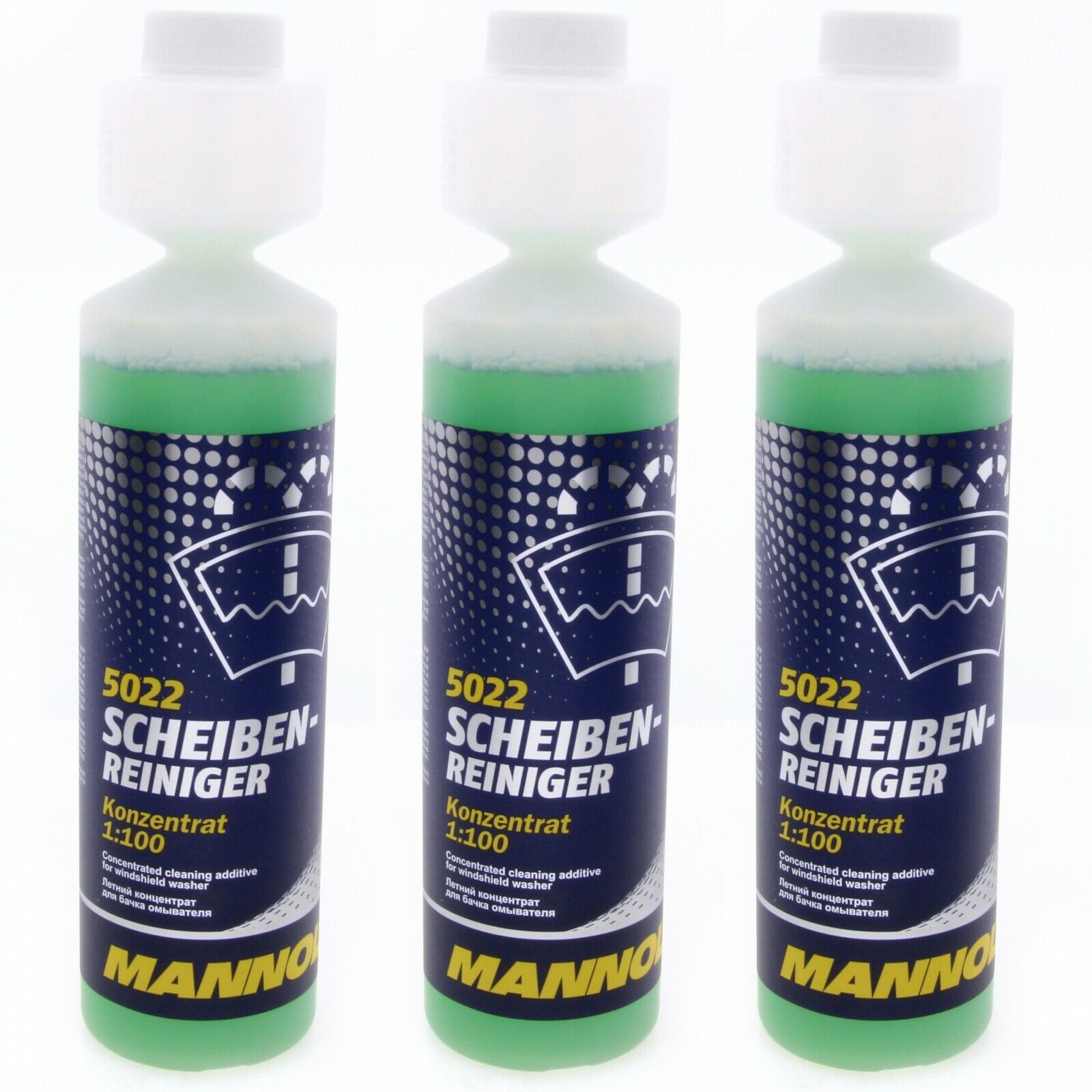 3x 250ml MANNOL 5022 Scheiben Reiniger 1:100 Konzentrat Scheiben - Waschanlage