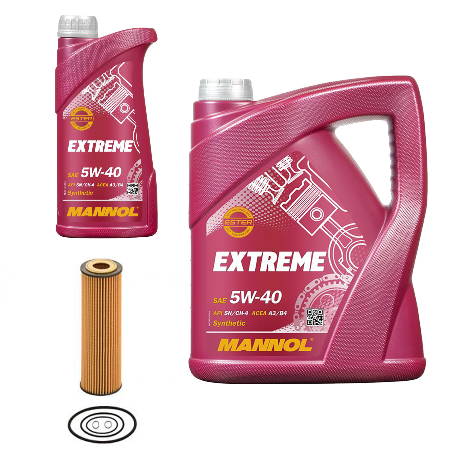 Inspektionskit MANNOL Extreme 5W-40 für Mercedes-benz E 200 Ngt Clk Kompressor