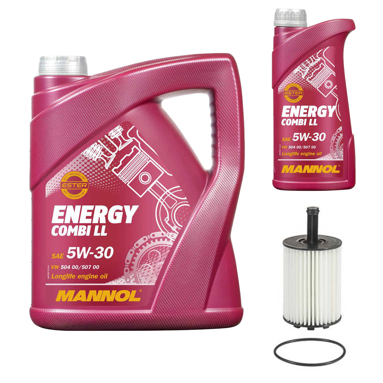 Inspektionskit MANNOL Combi LL 5W-30 passend für Skoda Superb 3.6 V6 4x4 Kombi Set1