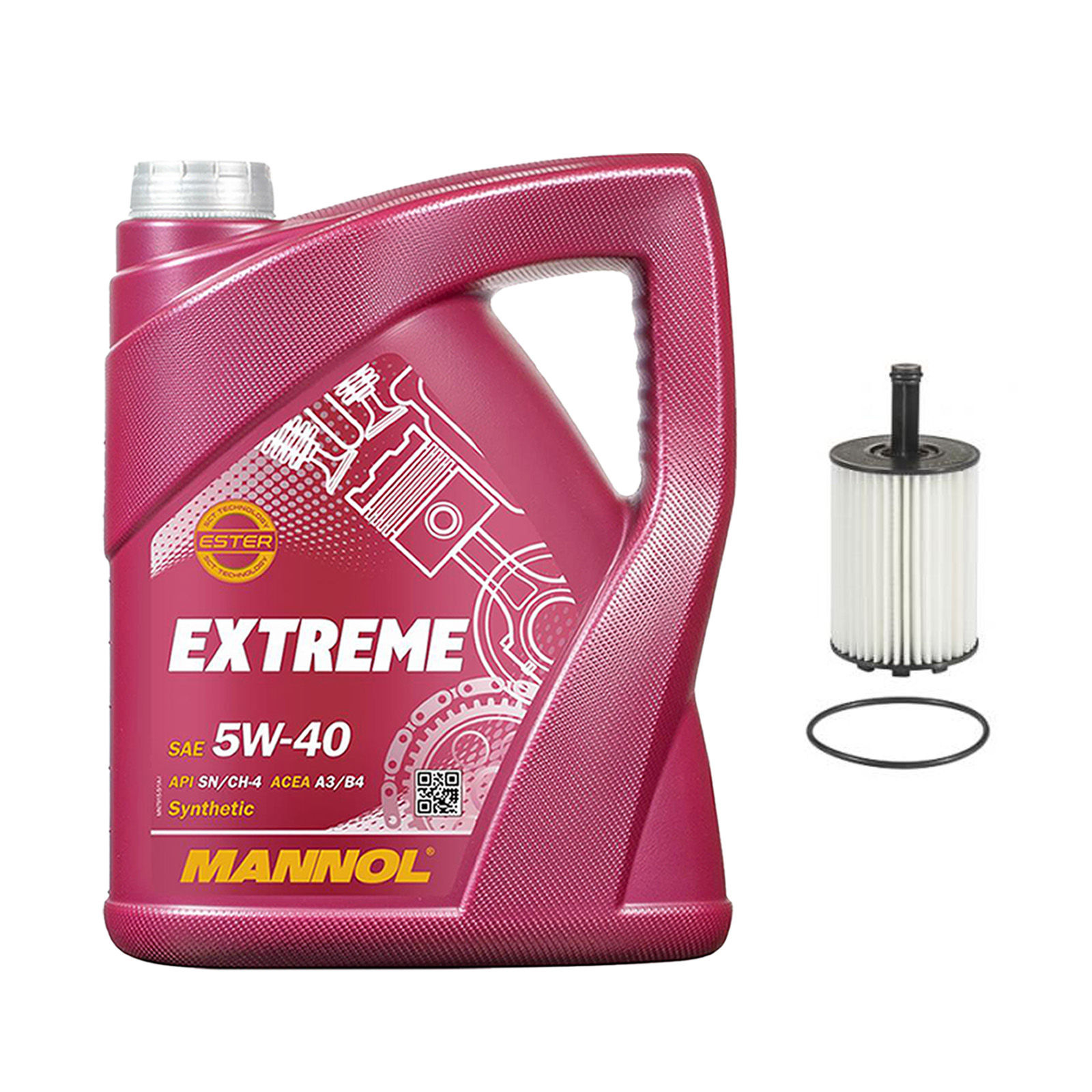 Inspektionskit MANNOL Extreme 5W-40 passend für Skoda Fabia 1.9 SDI Combi Praktik