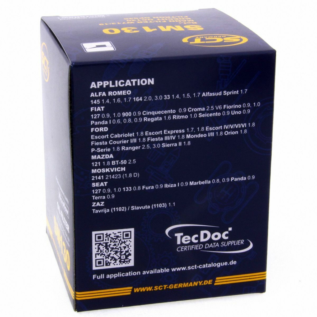 SCT Ölfilter SM130 Filter Motorfilter Servicefilter Anschraubfilter Alfa Romeo Autobianchi Fiat Lancia Seat