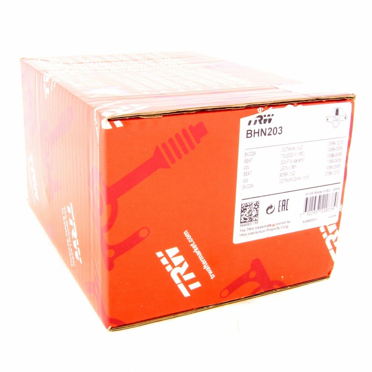 TRW Bremssattel BHN203 1J0615424A hinten rechts passend für Seat Skoda VW