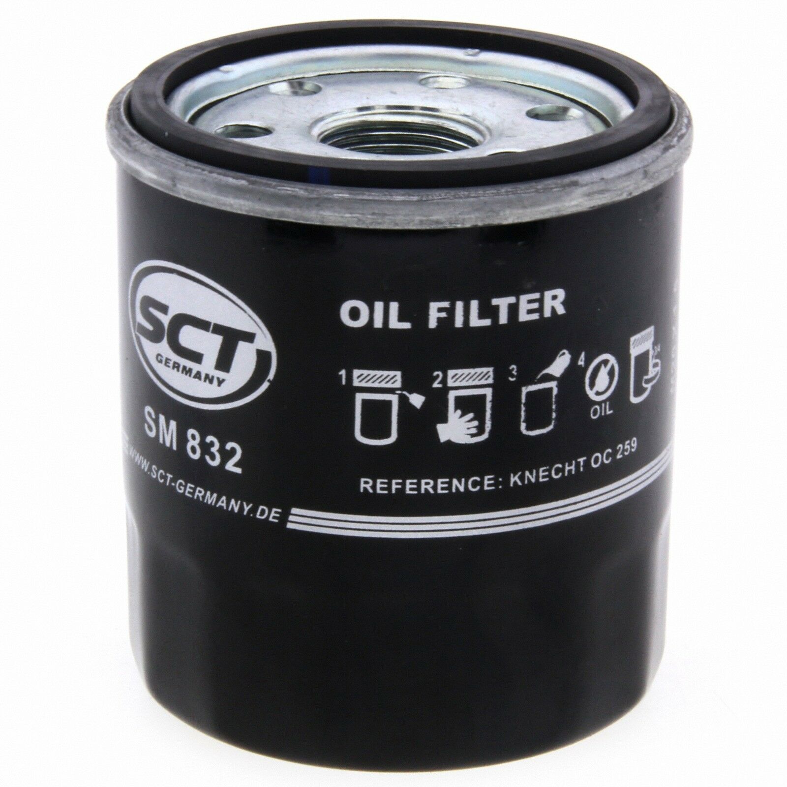 SCT Ölfilter SM832 Filter Motorfilter Servicefilter Anschraubfilter passend für Ford Hyundai Kia Mazda Nissan