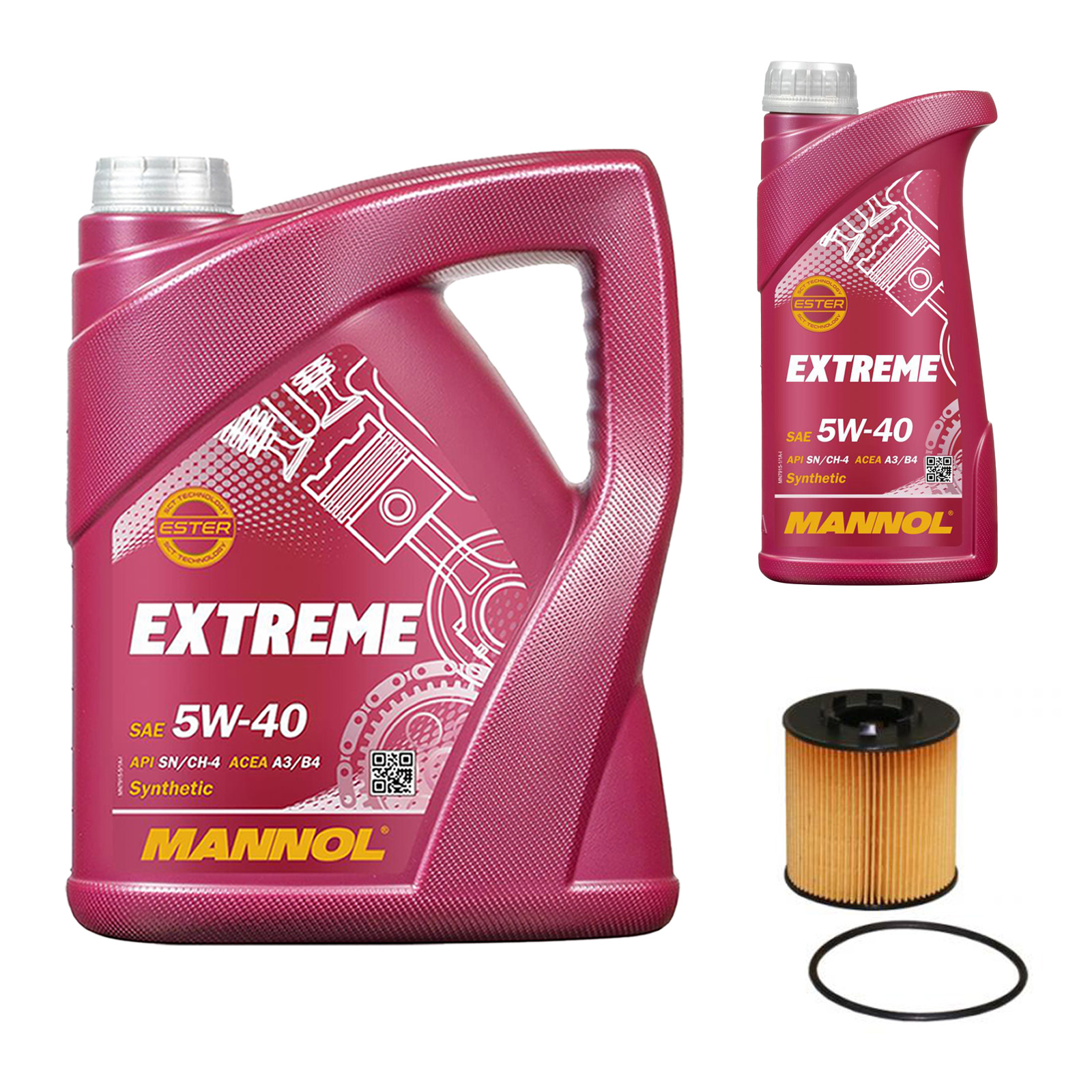 Inspektionskit MANNOL Extreme 5W-40 für Renault Trafic Ii 2.0 Dci 115 90 Set1