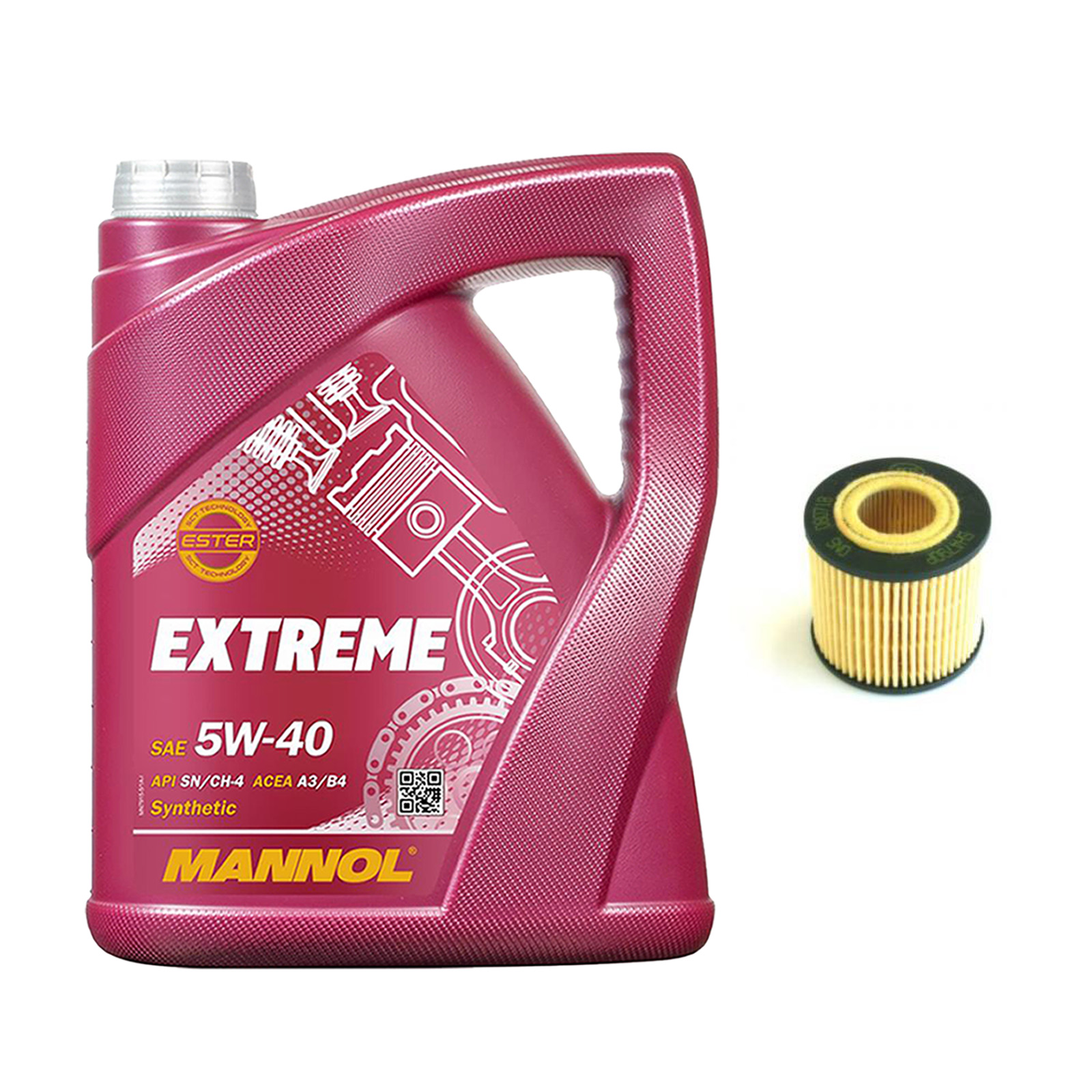 Inspektionskit MANNOL Extreme 5W-40 passend für Skoda Fabia 1.2 12v Combi Rapid