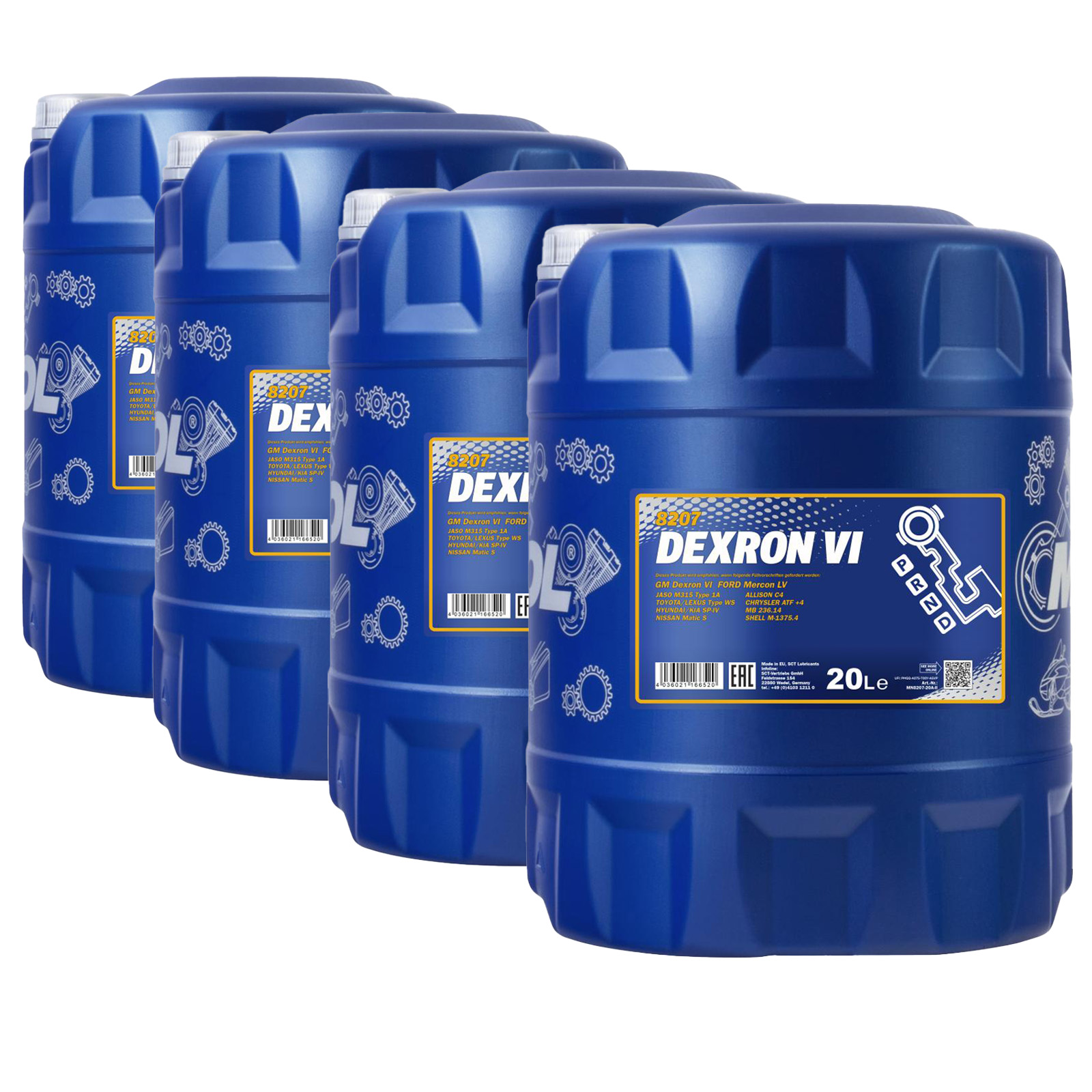 80 Liter MANNOL Dexron VI Getriebeöl Automatikgetriebe Öl 4036021166520